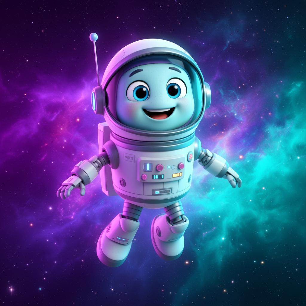 Cosmo-Robot, mascotte astronaute friendly de Dictée IA